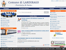 Tablet Screenshot of comune.lardirago.pv.it